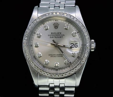 mens rolex oyster perpetual date just 36mm diamond bezel|rolex watch diamond bezel prices.